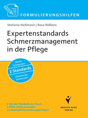 cover image of Formulierungshilfen Expertenstandards Schmerzmanagement in der Pflege